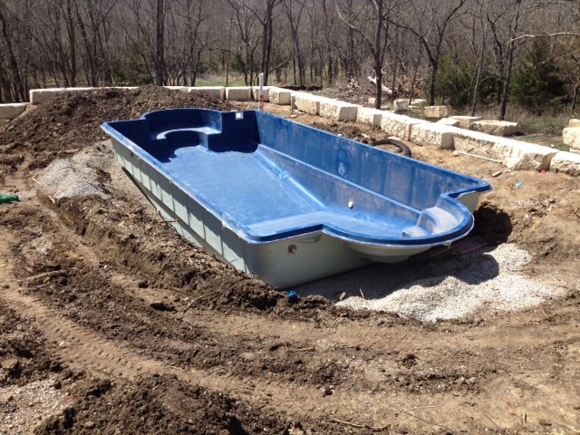new pool installation in cedar creek